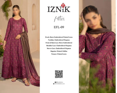 IZNIK LAWN COLLECTION New Arrival – Design EFL-09